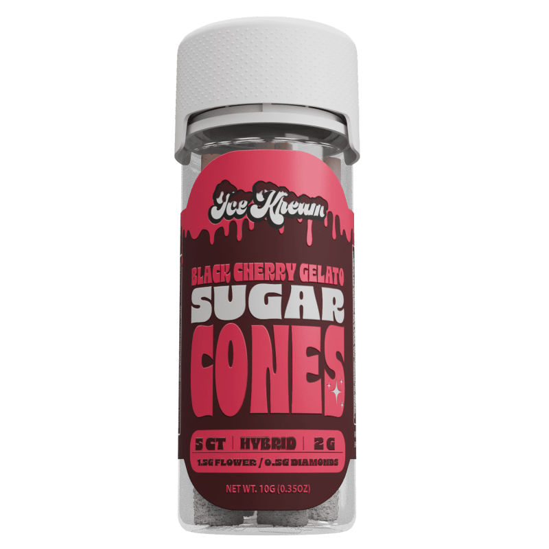 BLACK CHERRY GELATO SUGAR CONES