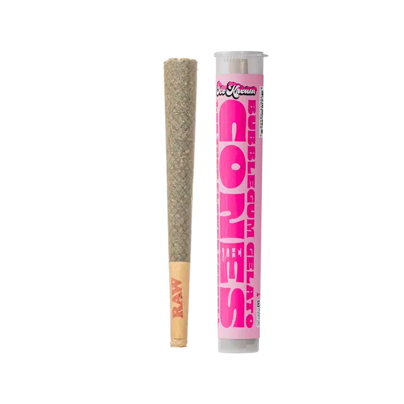 THCP BUBBLGUM GELATO CONES
